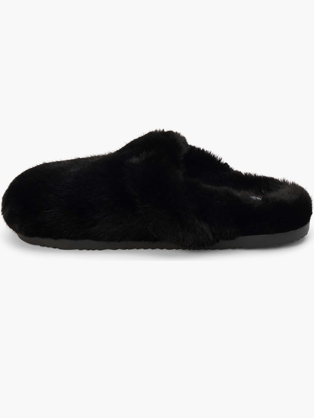 Size 10 Matisse Black Faux Fur Slide Mules